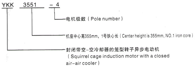 YKK系列(H355-1000)高压YJTFKK5605-2三相异步电机西安泰富西玛电机型号说明